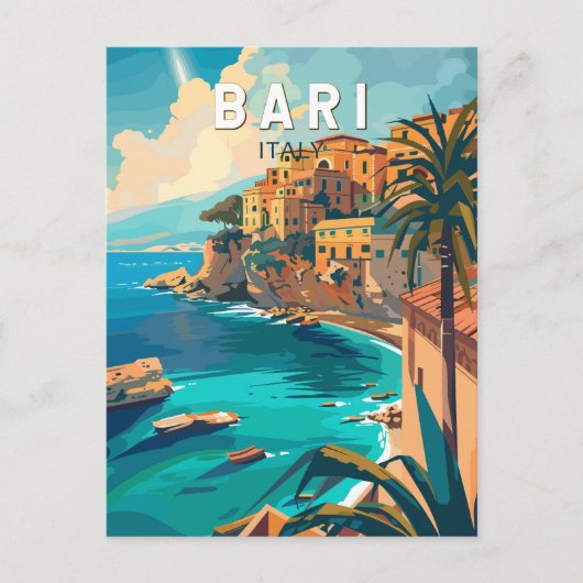 Bari Italien Reisen Kunst Vintag Postkarte (Vorderseite)
