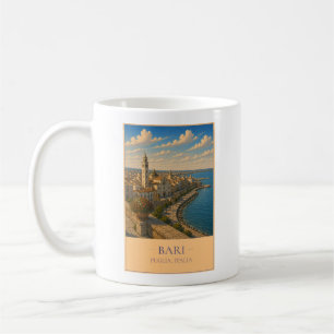 Bari, Italien – Vintage-Reise-Tasse Kaffeetasse