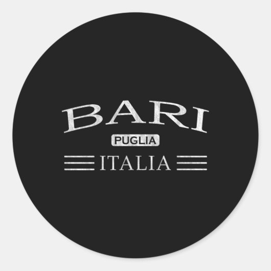 Bari Puglia Italia Bari Apulia Italien Runder Aufkleber (Vorderseite)