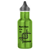 Bari Sax in meinen Genen Edelstahlflasche (Links)