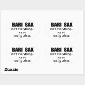 Bari Sax ist nicht alles Ovaler Aufkleber (Blatt)