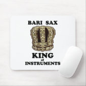 Bari Sax King of Instruments Mousepad (Mit Mouse)