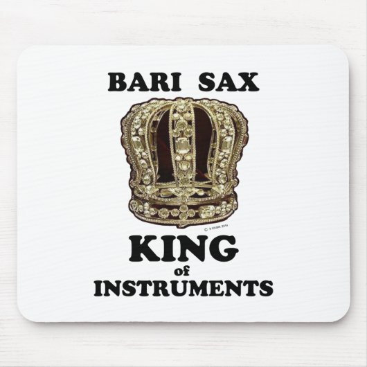 Bari Sax King of Instruments Mousepad (Vorne)