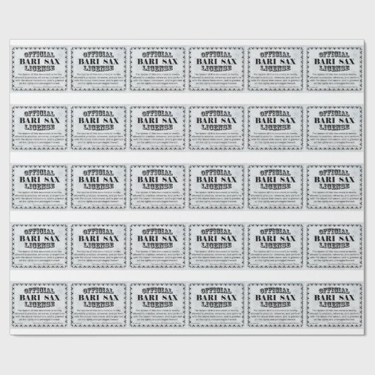 Bari Sax Lizenz Geschenkpapier (Flach)