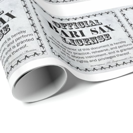 Bari Sax Lizenz Geschenkpapier (Rolleneckpunkt)