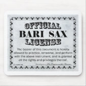 Bari Sax Lizenz Mousepad (Vorne)