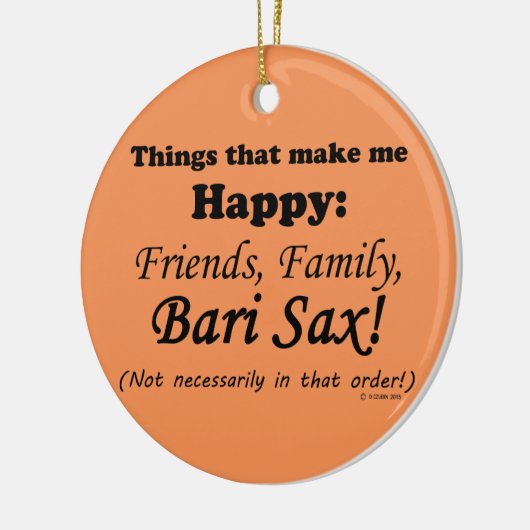 Bari Sax macht mich glücklich Keramikornament (Links)