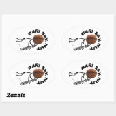 Bari Sax Nut Ovaler Aufkleber (Blatt)