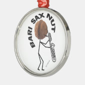 Bari Sax Nut Silbernes Ornament (Links)