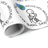 Bari Sax - Weltaufstände rund Geschenkpapier (Rolleneckpunkt)