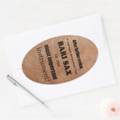 Bari Sax wichtigste Instrument Oval Aufkleber (Umschlag)