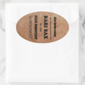 Bari Sax wichtigste Instrument Oval Aufkleber (Tasche)