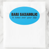 Bari Saxaholic Life Oval Sticker (Tasche)
