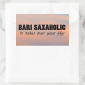 Bari Saxaholic Life Rechteckkantsticker Rechteckiger Aufkleber (Tasche)