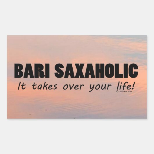 Bari Saxaholic Life Rechteckkantsticker Rechteckiger Aufkleber (Vorderseite)