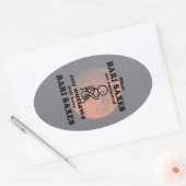 Bari Saxes Oval Sticker verbogen (Umschlag)