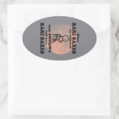 Bari Saxes Oval Sticker verbogen (Tasche)