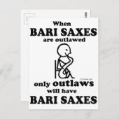 Bari Saxes verboten Postkarte (Vorne/Hinten)