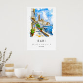 Bari Watercolor 2 Poster (Küche)