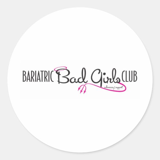 Bariatric Bad Girls Club Logo Schtuff Runder Aufkleber (Vorderseite)