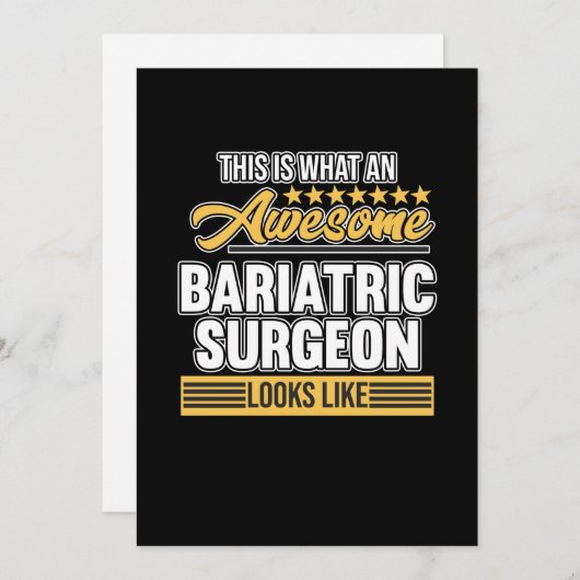 Bariatrische Chirurgen Operation Medizinischer Arz Dankeskarte (Vorne/Hinten)