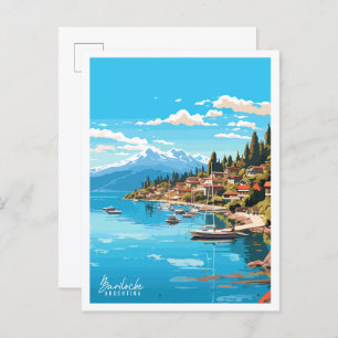 Bariloche Argentinien Vintage Reise Illustration Postkarte