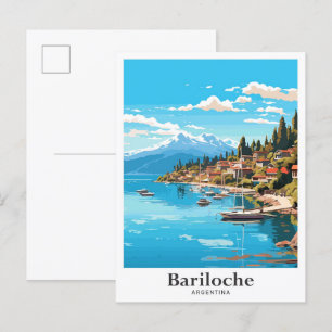 Bariloche Argentinien Vintage-Reiseillustration Postkarte