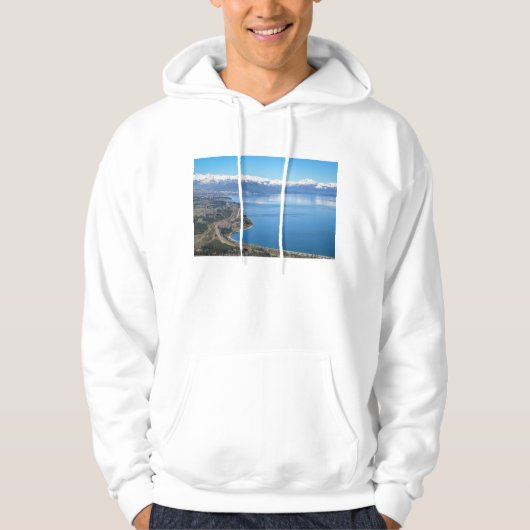Bariloche Luftaufnahme im Winter Hoodie (Vorderseite)