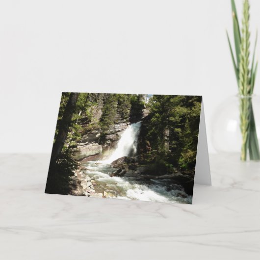 Baring Falls at Glacier National Park Karte (Vorderseite)