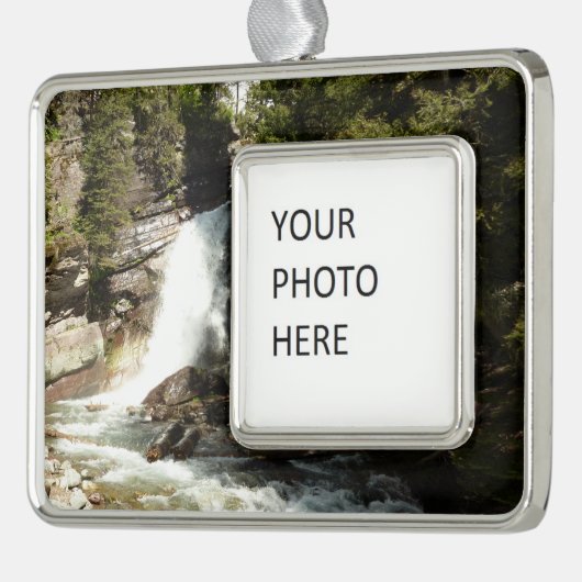Baring Falls at Glacier National Park Rahmen-Ornament Silber (Links)