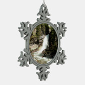 Baring Falls at Glacier National Park Schneeflocken Zinn-Ornament (Links)