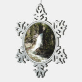 Baring Falls at Glacier National Park Schneeflocken Zinn-Ornament (Rechts)