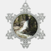 Baring Falls at Glacier National Park Schneeflocken Zinn-Ornament (Vorderseite)