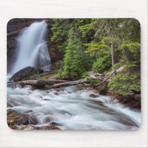 Baring Falls im Glacier National Park, Montana Mousepad