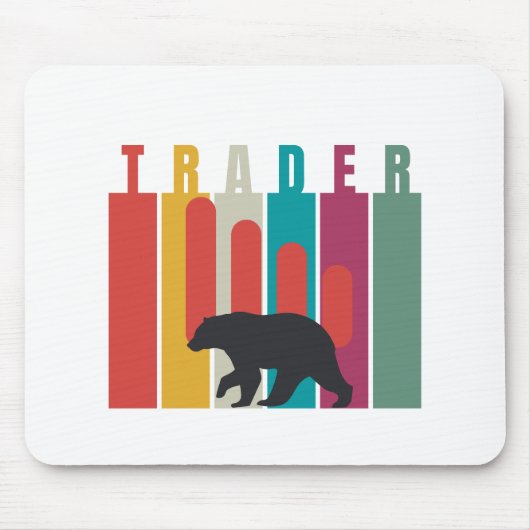 Bärischer Markt | Trader | Einfaches Design Mousepad (Vorne)