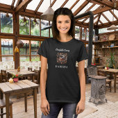 Barista Black Brown Kaffeebohnen Namensskript T-Shirt