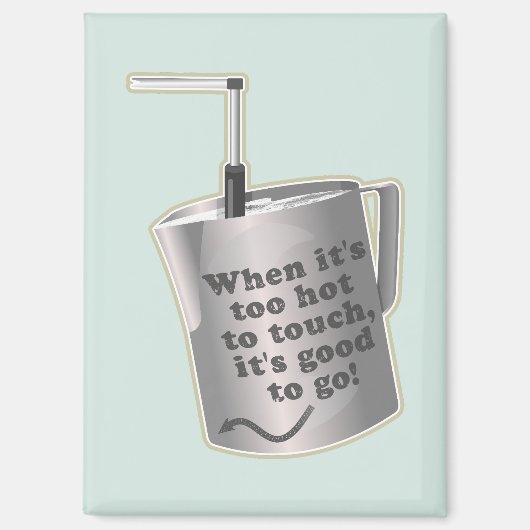 Barista cafe milch Erwärmung jug Magnet (Vorderseite)