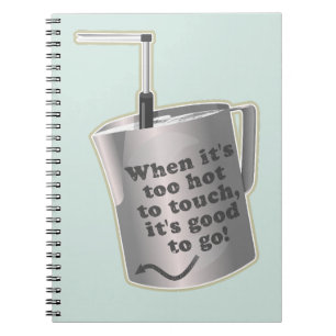 Barista cafe milch Erwärmung jug Notizblock