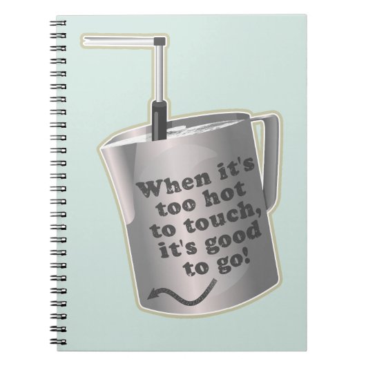 Barista cafe milch Erwärmung jug Notizblock (Vorderseite)