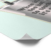 Barista cafe milch Erwärmung jug Poster (Ecke)