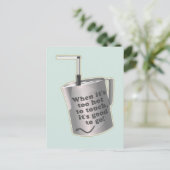 Barista cafe milch Erwärmung jug Postkarte (Stehend Vorderseite)