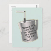 Barista cafe milch Erwärmung jug Postkarte (Vorne/Hinten)