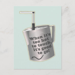 Barista cafe milch Erwärmung jug Postkarte