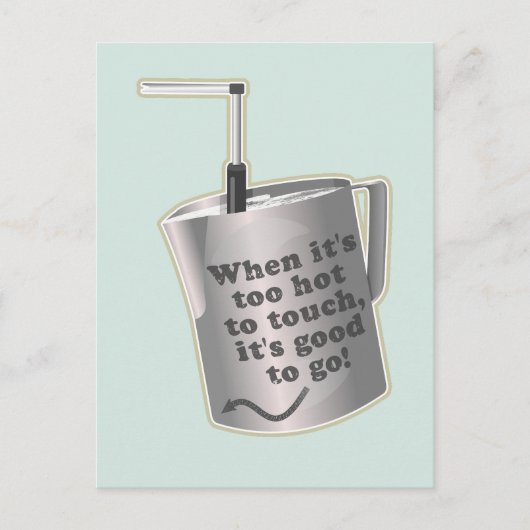 Barista cafe milch Erwärmung jug Postkarte (Vorderseite)