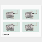 Barista cafe milch Erwärmung jug Rechteckiger Aufkleber (Blatt)