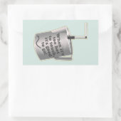 Barista cafe milch Erwärmung jug Rechteckiger Aufkleber (Tasche)