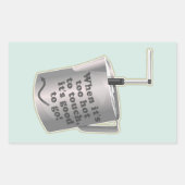 Barista cafe milch Erwärmung jug Rechteckiger Aufkleber (Vorderseite)