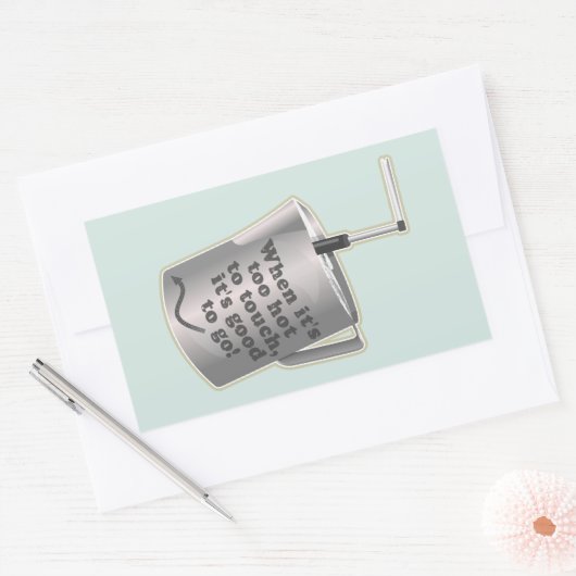 Barista cafe milch Erwärmung jug Rechteckiger Aufkleber (Umschlag)