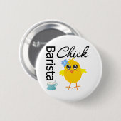 Barista Chick Button (Vorne & Hinten)