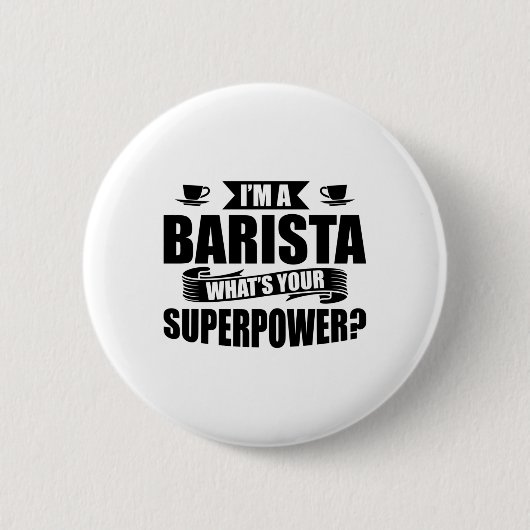 Barista Coffee | Baristas Cafe Cappuccino Geschenk Button (Vorderseite)